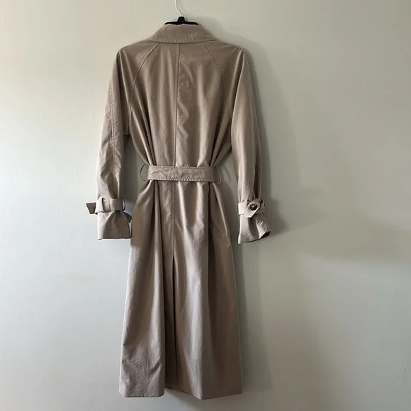 H&M Double Breasted Trench Coat Oversized Sz Small Beige Color - Picture 4 of 16